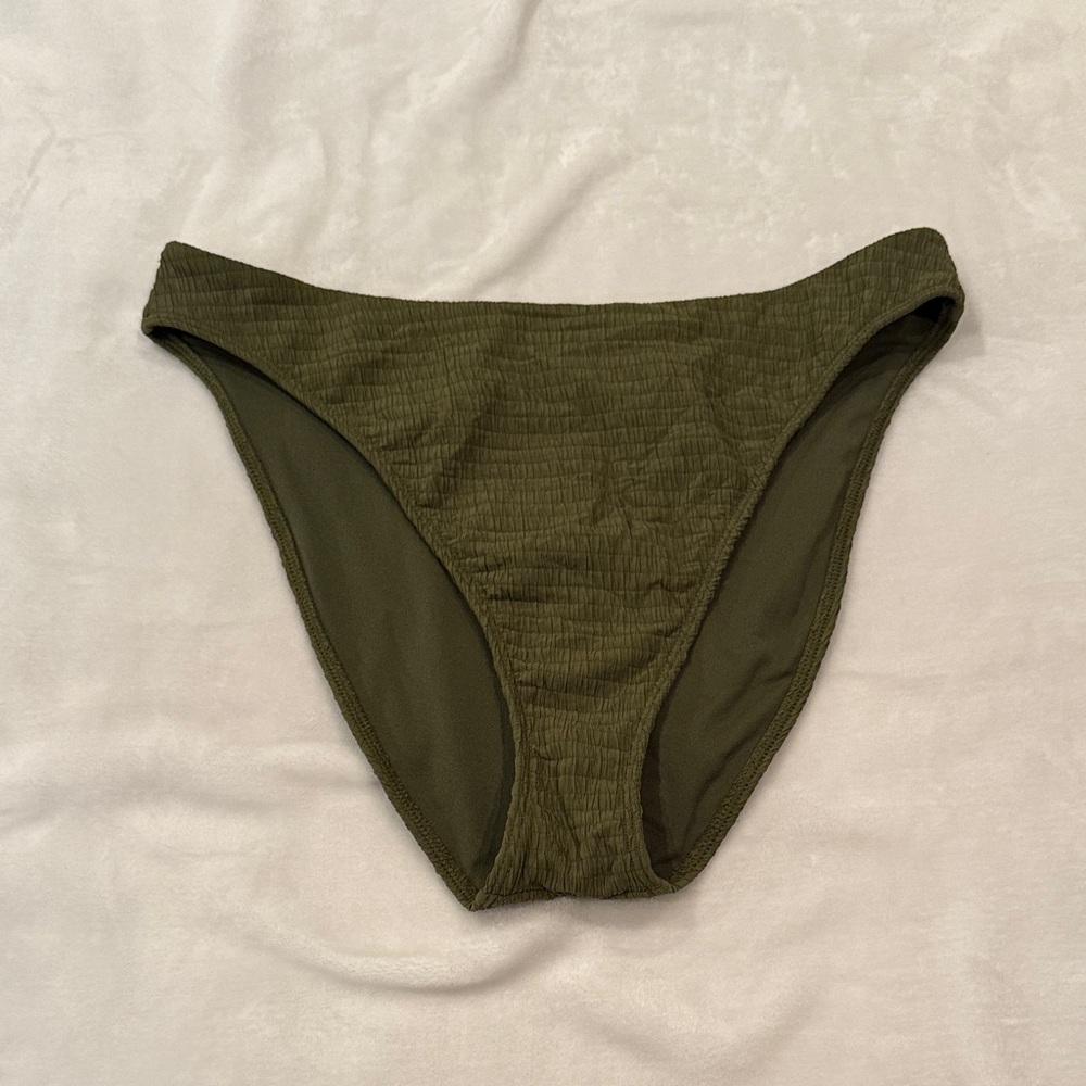 Olive Green Abercrombie high leg/high waist bathing suit bottom
